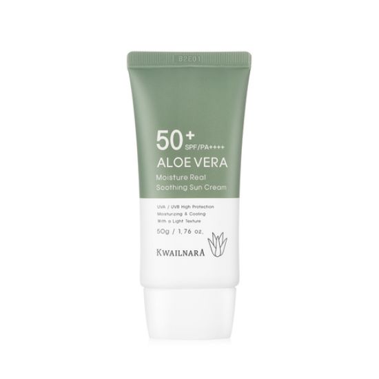 Ảnh của KWAILNARA ALOVERA MOISTURE REAL SOOTHING SUN CREAM  SPF50+ PA++++ 50g 